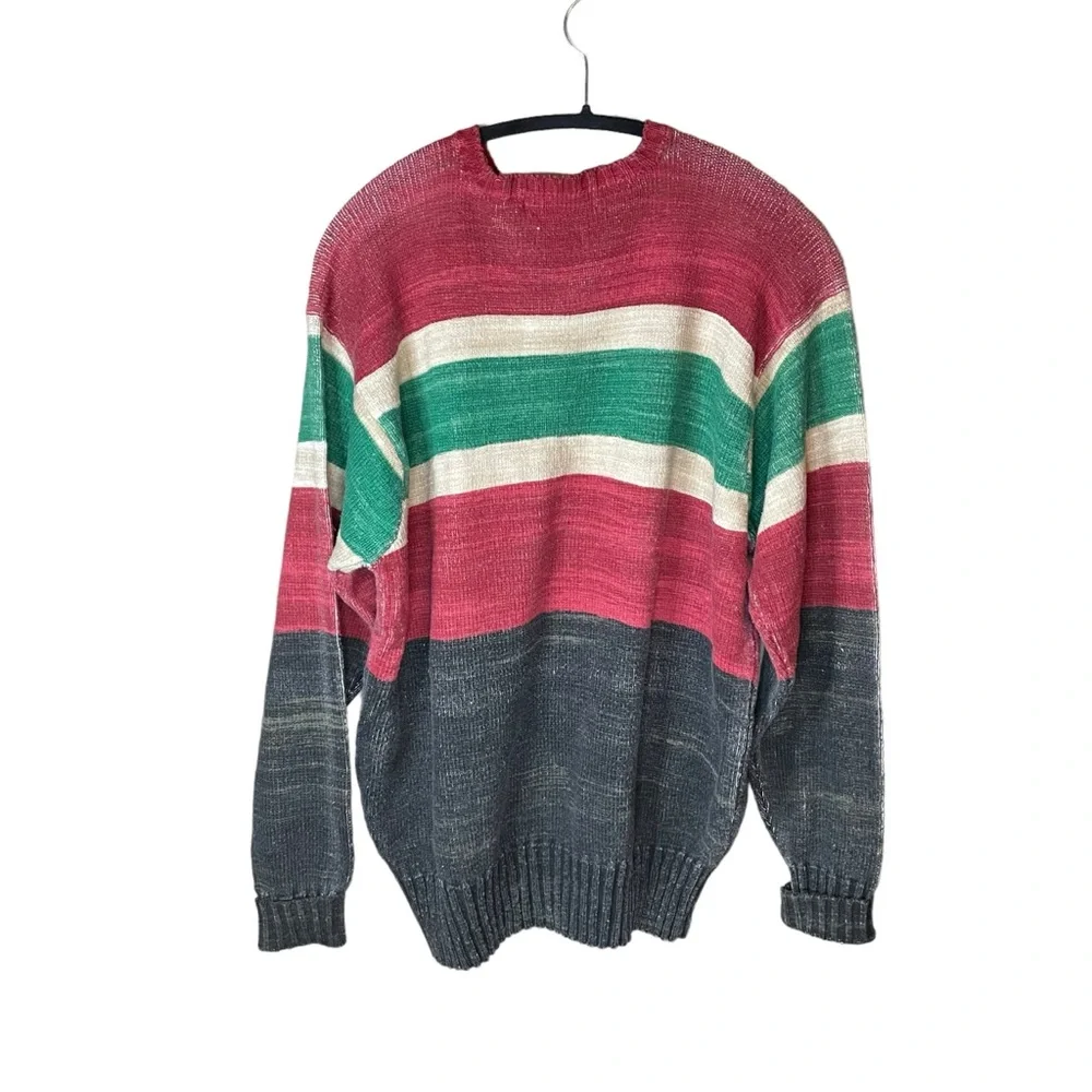 Polo Ralph Lauren Vintage Striped Long Sleeve Sweater NWT Unisex Size Large - Picture 2 of 7